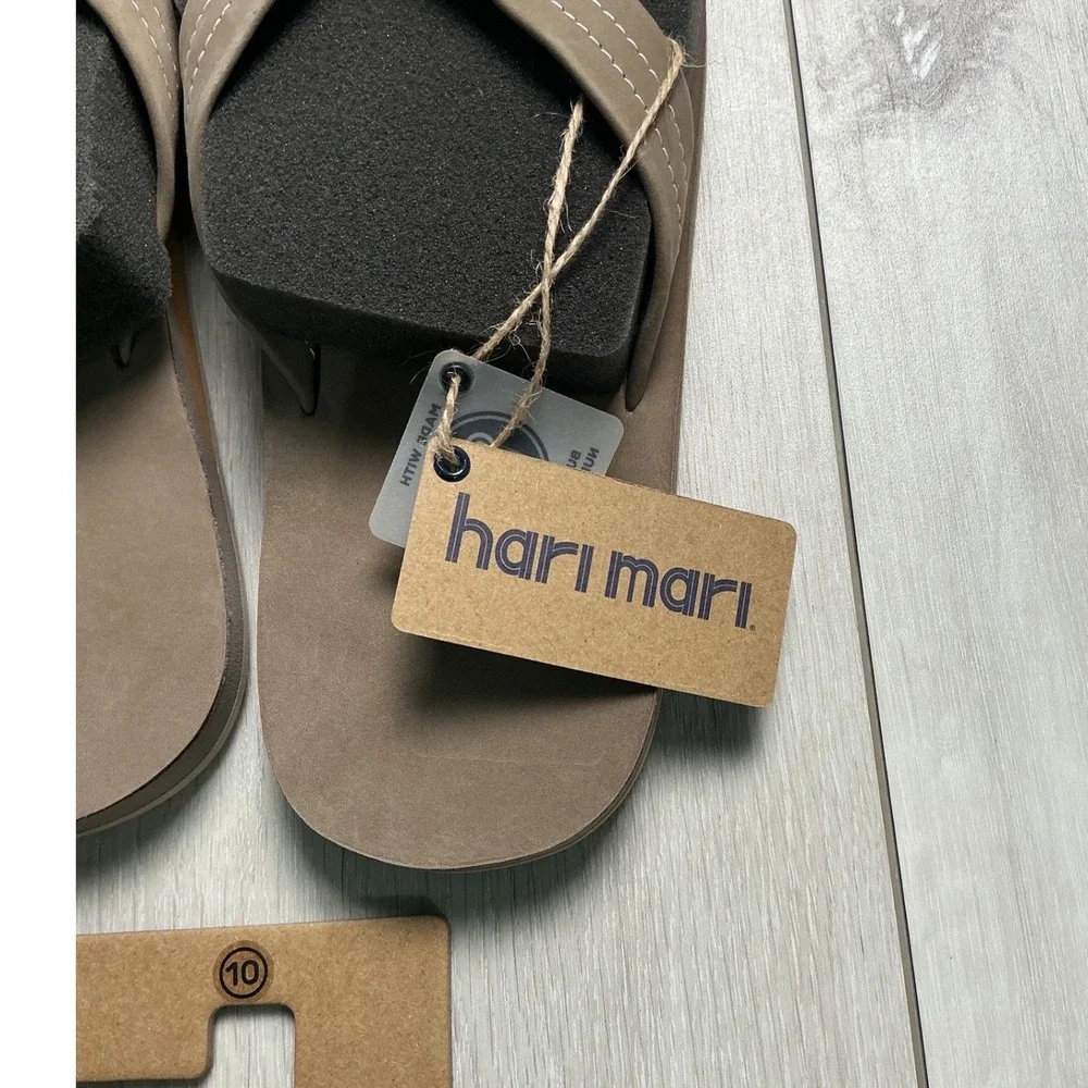 Hari Mari Fields Flip Flops Stone Men Size 10 New With Tags